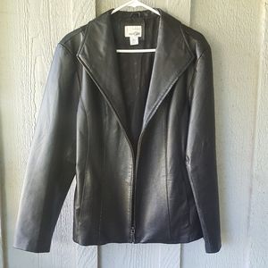 East 5th black leather jacket